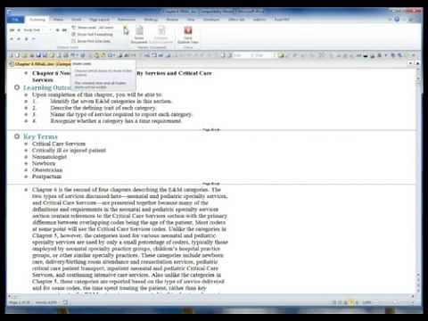 Using Microsoft Word Outline View