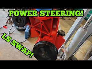 LS Swap Colorado Power Steering Pump Installed