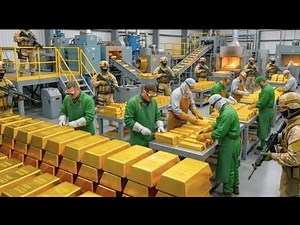 Inside the Gold Refining Plant: How Rock Turns Into Pure 24K Gold Bars Full Process)