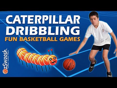 Fun BASKETBALL Drills for Kids - Caterpillar 🐛 (Youth Basketball Dribbling Game)