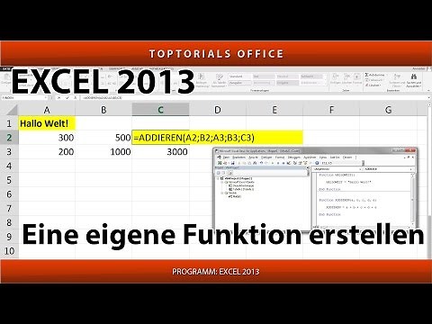 Eine eigene Funktion erstellen ganz einfach (Excel)