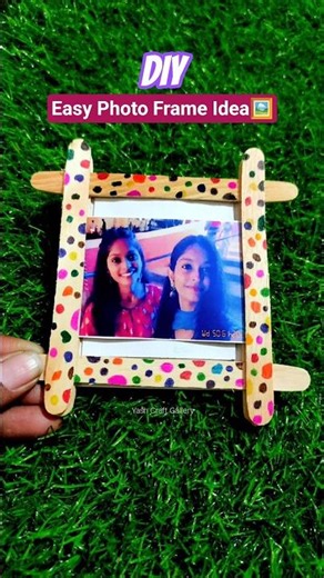 Diy Photo Frame From Icecream Stick/Easy Photo Frame Idea🖼️ #photoframe #frame #diy #ideas #easy