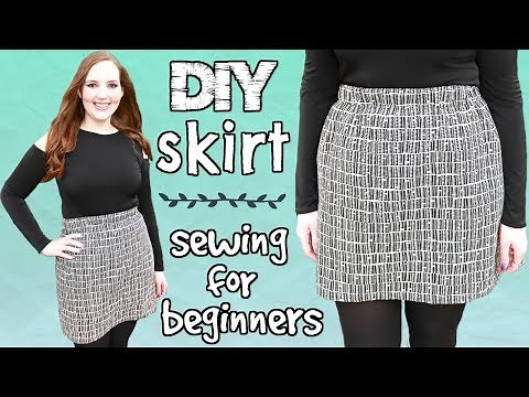 How to Make a Skirt for Beginners with Any Fabric! | Easy Sewing Projects for Beginners | DIY Skirt