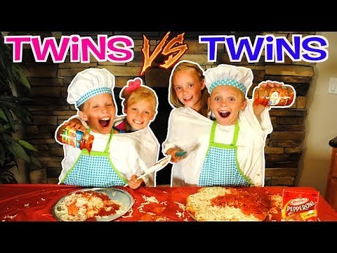 TWINS VS TWINS NOT MY ARMS CHALLENGE MAKING PIZZA! With Ninja Kidz TV