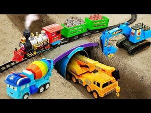 Mini train, JCB machine, tractor and buldozer and road roller machine videos.