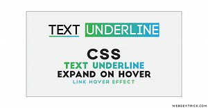 CSS Text Underline Hover Effect | Expand Underline On Hover