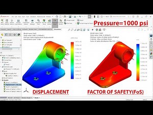 SolidWorks Simulation Static Analysis of Bracket