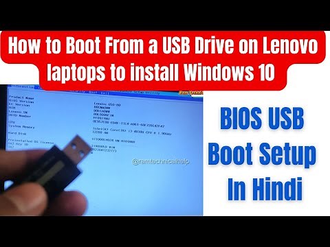 How to Boot From a USB Drive on Lenovo laptops to install Windows 10 || Boot from USB