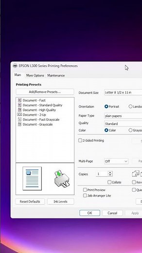 How to Set or Change Paper Size in Epson Printer Settings