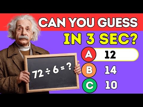 Can You Solve 50 Division Questions in 3 Seconds? ⏱️🧠 3rd Grade Math Quiz