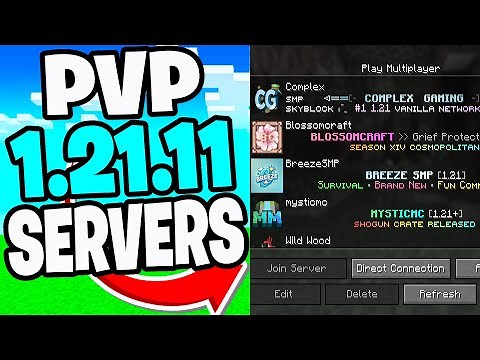 Top 5 PVP Servers For Minecraft 1.21.11! - Java & Bedrock