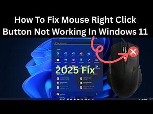 How To Fix Mouse Right Click Button Not Working In Windows 11