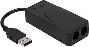 Fax Modem， Dual Port USB2.0 56K External Modem Driver， Plug and Play USB Modem， Standard and Expanded at Command Set Compatibility