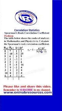 Spearman's Rank Correlation 2