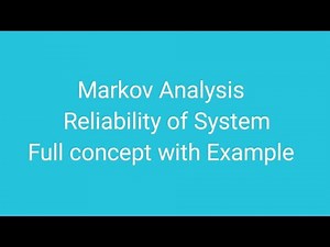Markov Analysis | Reliability of system