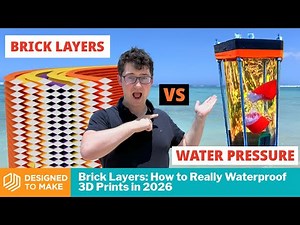 Making REALLY Waterproof 3D Prints Using BRICK LAYERS (No Coatings Needed!)