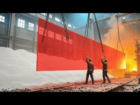 the process of making tens-of-thousands-of-dollars glass sheets from sand