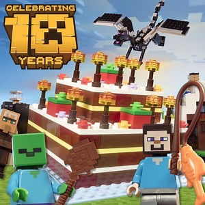 Happy 10th b-day Minecraft! Here's a cake we crafted for you. | LEGO