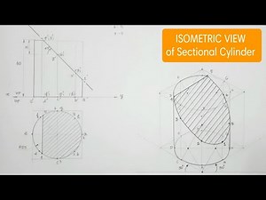Isometric view of Sectional Cylinder | Section | isometric view | Engineering Graphics | EG | Tamil