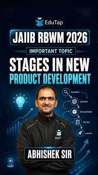 Stages in New Product Development | JAIIB RBWM Important Topics & Modules | JAIIB May 2026 Prep