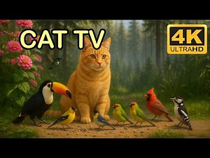 Cat TV for Cats to Watch - Cat Games 4K | Non-Stop Bird Watching to Entertain Your Cat