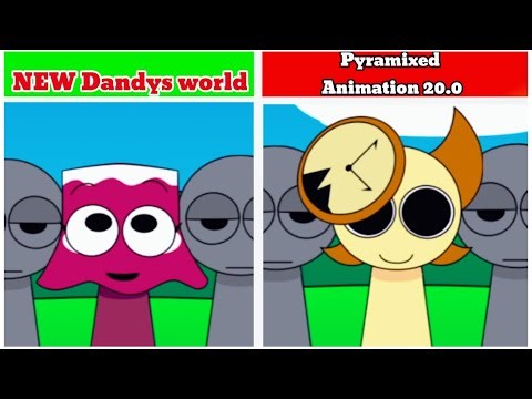 Sprunki Pyramixed but dandys world New vs Pyramixed Full animation