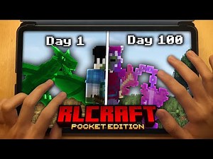 100 Days in Minecraft's HARDEST Mod... on MOBILE