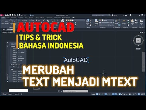 AutoCAD Cara Merubah Text Menjadi Mtext Tutorial Bahasa Indonesia
