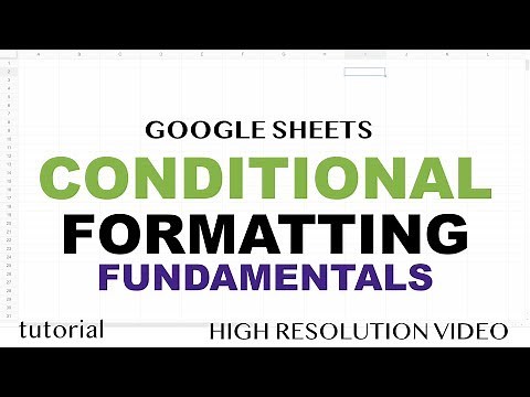 Google Sheets - Conditional Formatting