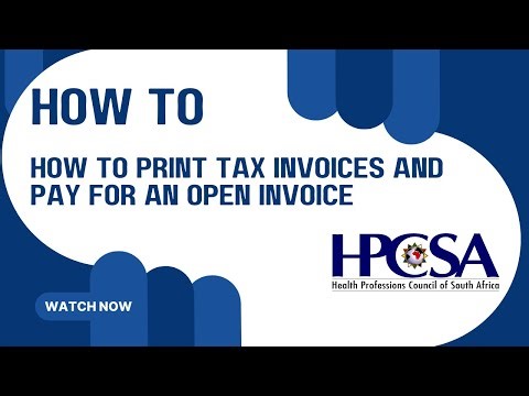 How to print tax invoices and pay for an open invoice