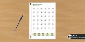 Descriptive Writing Word Search
