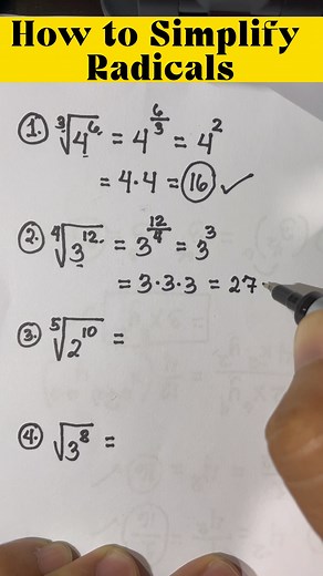 1.6M views · 43K reactions | How to Simplify Radicals | Mathematics Tutorial | Facebook