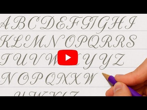How to Write Copperplate Calligraphy Alphabets with Pencil | Handwriting