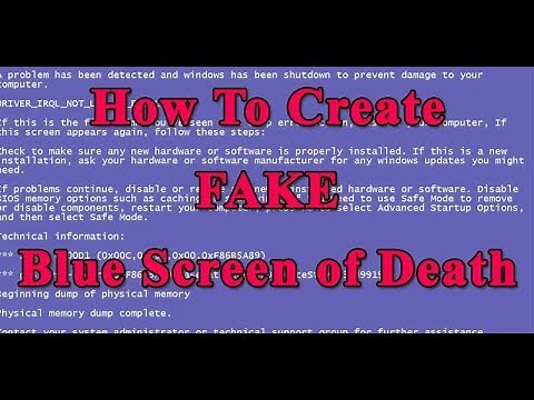 How to create fake Blue Screen Of Death (BSOD)