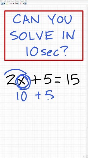 can you solve in 10 seconds…?