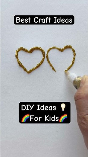 Glitter Pen Magic✨🔥Art #Shorts #Kids #KidsDrawingidea #Ytviral #creative #Craft #artideas