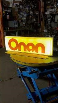 Fixed up my rare vintage ONAN sign