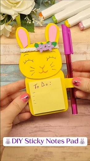 DIY Cute Sticky Notes Pad Bunny Face | Easy Handmade Craft