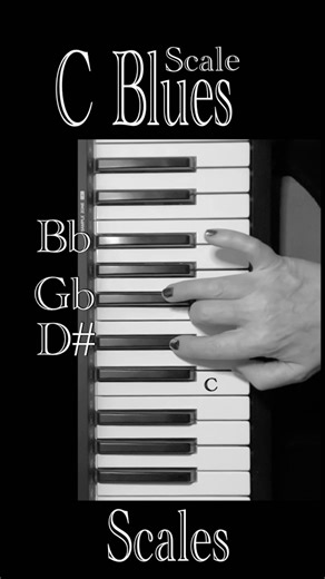 C blues scale piano, how to play blues scale piano #musicscale #bluesscale
