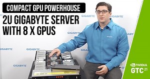 Designing a 2U server that can accommodate up to 8 dual slot GPUs was a challenge, and the G292-Z40 delivers without sacrificing performance using isolated GPU chambers. Dual AMD EPYC 7003 Series processors orchestrate the server allowing for high bandwidth throughput via PCIe Gen 4 x 16 GPU slots in the perfect ratio of CPU:GPU for AI and data analytics. Learn more at GIGABYTE Enterprise homepage : https://bit.ly/3uJkNuk Details about G292-Z40: https://bit.ly/3wZeYeq | GIGABYTE