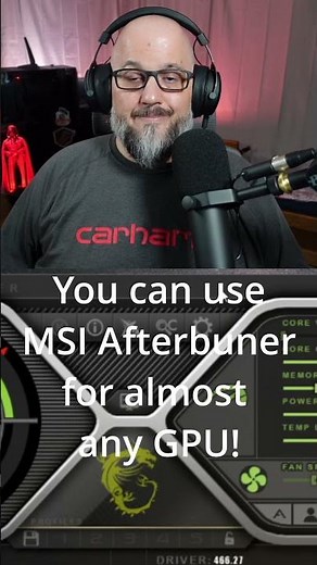MSI Afterburner Manual Fan Curve #Shorts