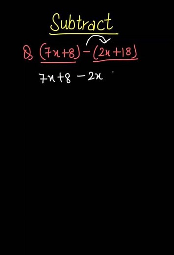 "How to Subtract Algebraic Expressions | Route to Learn"