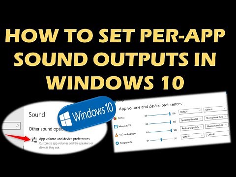 Select Output Devices to play audio from specific apps in Windows 10