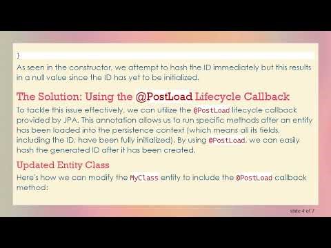 How to Retrieve an Auto Generated ID in a JPA Constructor