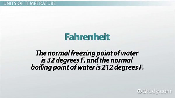 Temperature Measurement Units | Overview & Conversion