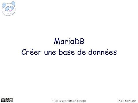 MariaDB - Créer une base de données