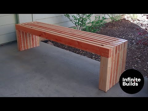 DIY Furniture: Modern Outdoor Bench | Infinite Builds