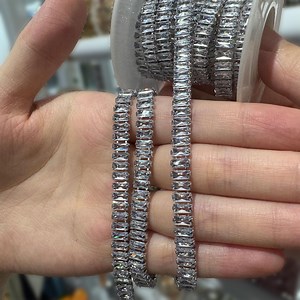 Crystal Rhinestone Chain: Silver-plated Beads, DIY Jewelry Making - Etsy