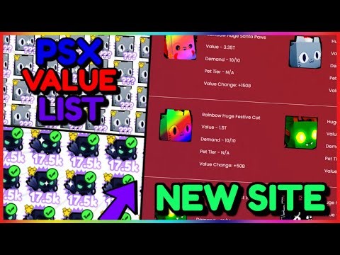 THE *BEST* PET SIMULATOR X VALUE LIST? NEW! (COMMUNITY VALUES) - Roblox