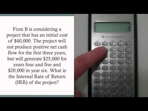 Calculating IRR Using BA II Plus
